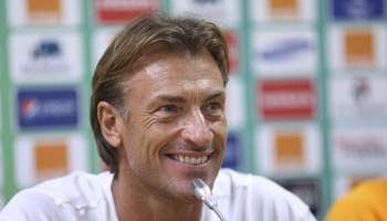 Hervé Renard à Malabo, le 15 janvier 2015.