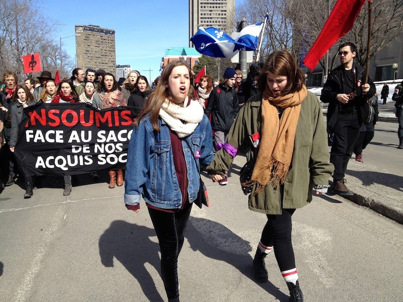 Naomie Tremblay Trudeau, Manifestation etudiants ville de quebec